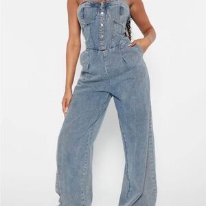 Women's Blue Denim Jumpsuit